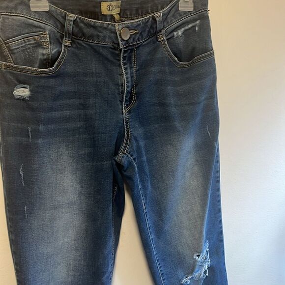 EXCELLENT DISTRESSED CONDITION SIZE 8 DEMOCRACY FREEDOM JEGGING - Picture 7 of 7